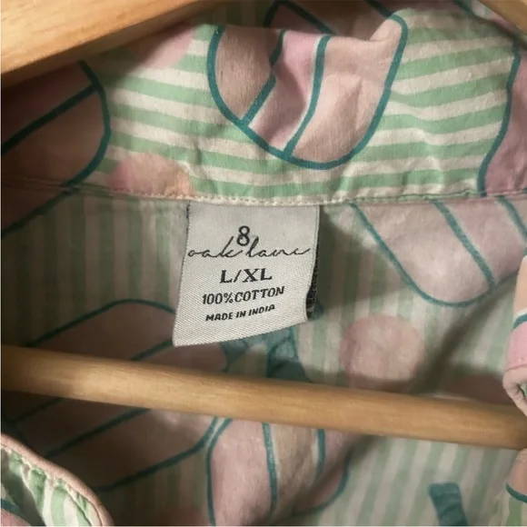 8 Oak Lane Women’s Large Pickleball Pajama Set 100% Cotton - Picture 3 of 7